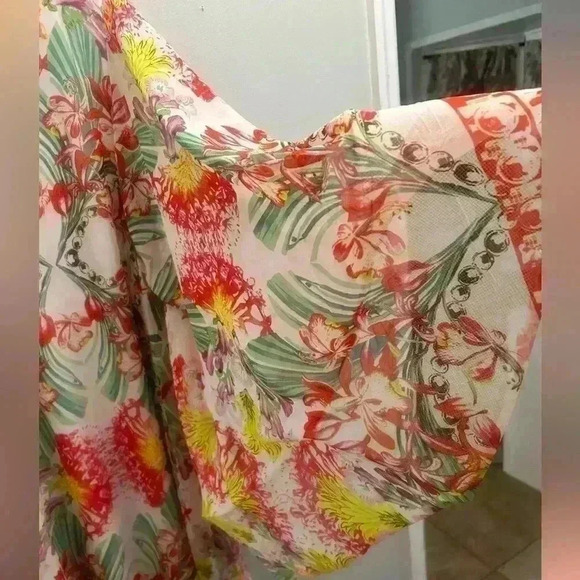 NWT KLOZLYNE LINED GEORGETTE DRESS WITH OVERSIZED SLEEVES IN SIZE 2X - Picture 4 of 8